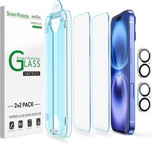 amFilm Auto-Alignment OneTouch for iPhone 16 Plus [6.7'']